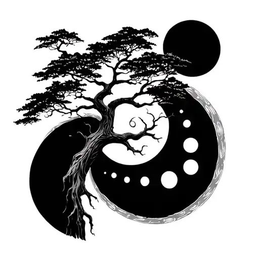 Banyan Tree And Moon Phases