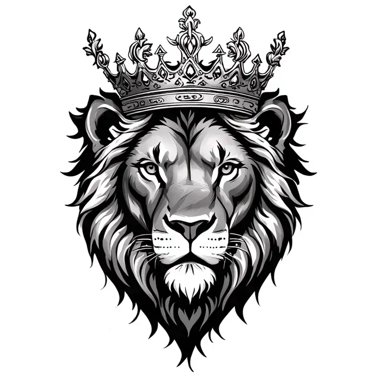 Lion With A Crown Made