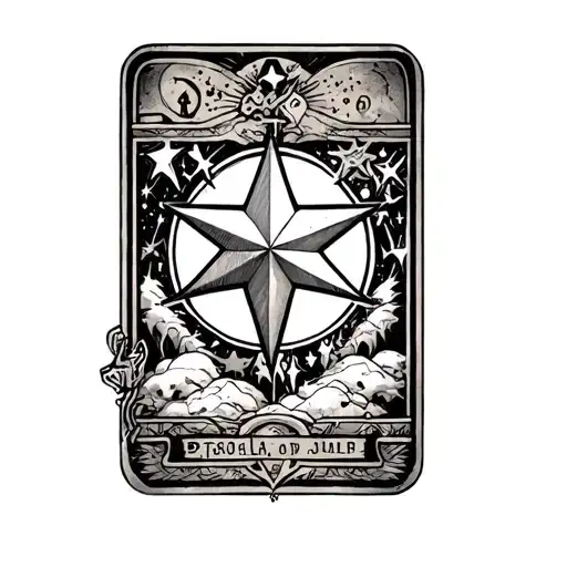 Star And Tarot Card
