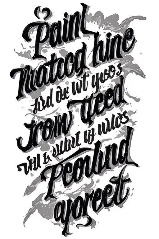 Pain Quote Written