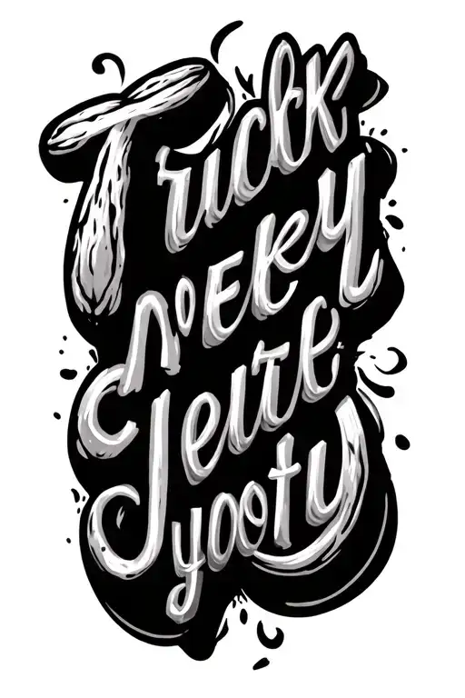 Tucky Name In Quotes With Almond Nut