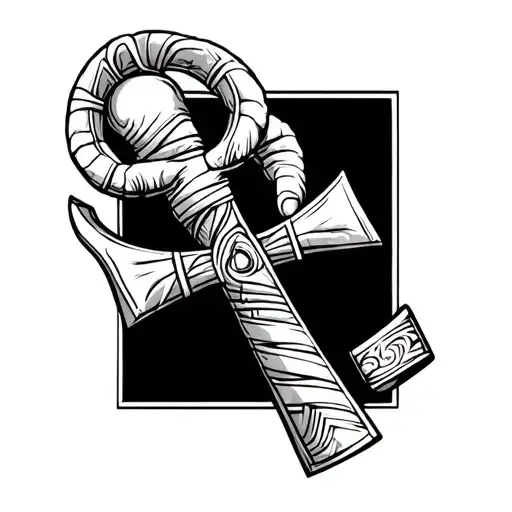 Hand Of Mummy Holding Ankh