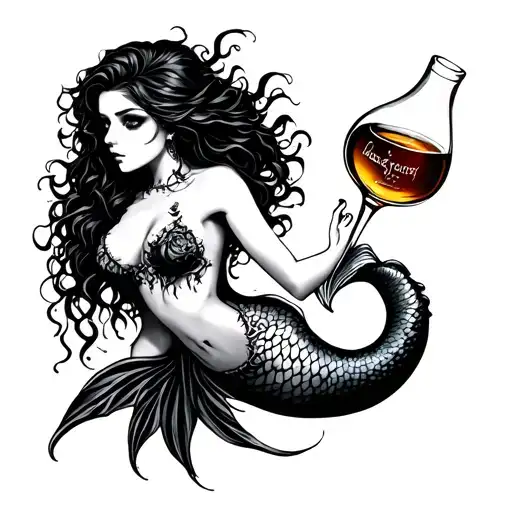Goth Siren Whisky Mermaid