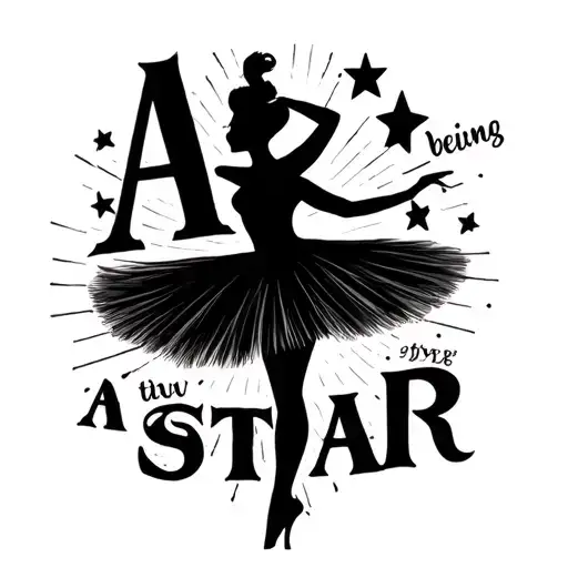 Ballerina Word With A Being A Star