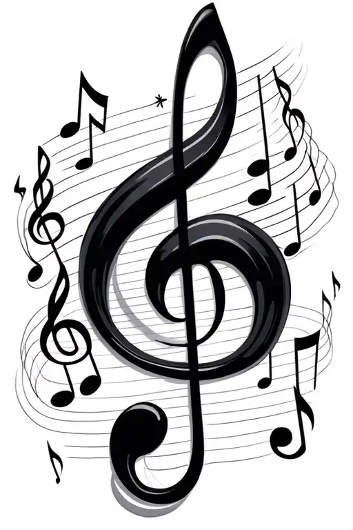 Music Notes Floating