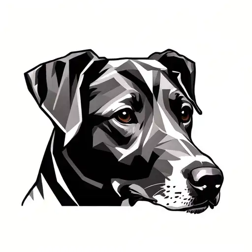 Labrador Dog With Geometric Design Inspired