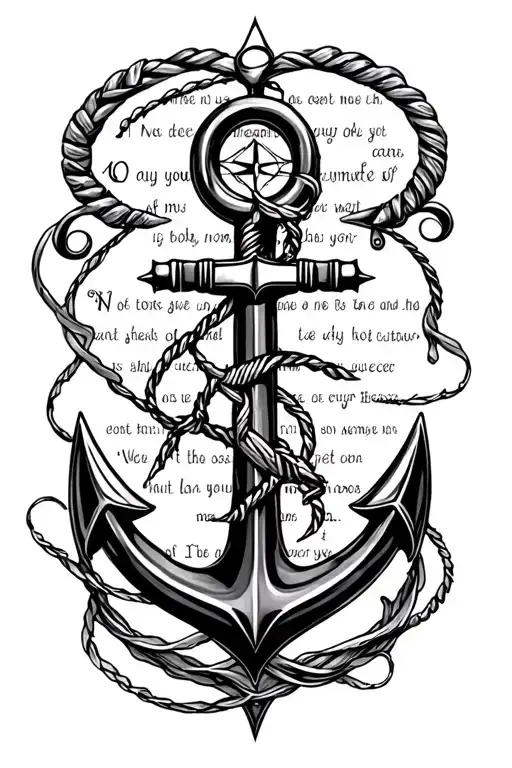Anchor Compass Scripture Verses Flowing