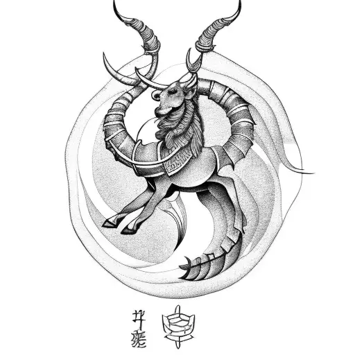 Capricorn On Upper Arm