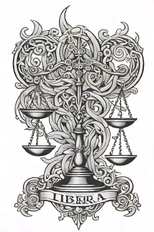 Libra Symbol Intertwined