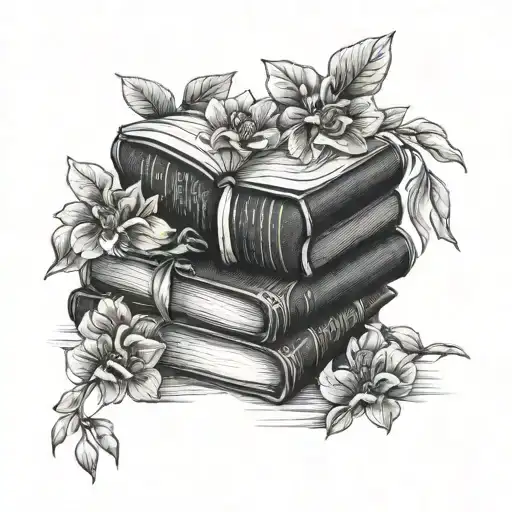 Books Staked With Azeala Blooms Little By Little