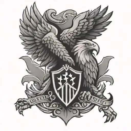 Football Themed Double Headed Eagle Tattoo With A Hooligan Twist