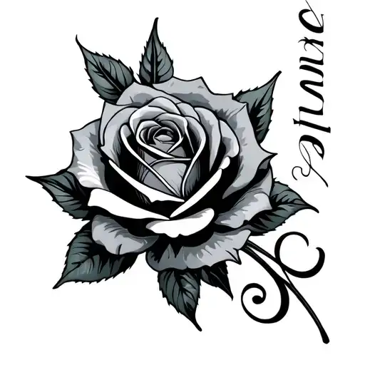 The Name Selah With A Rose