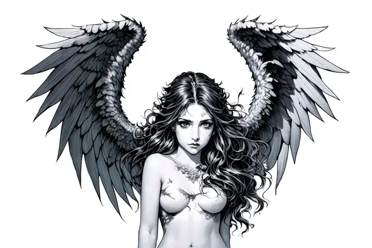 Angel Half Demon Girl