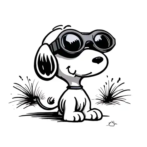 Snoopy Wearing Night Vision Goggles