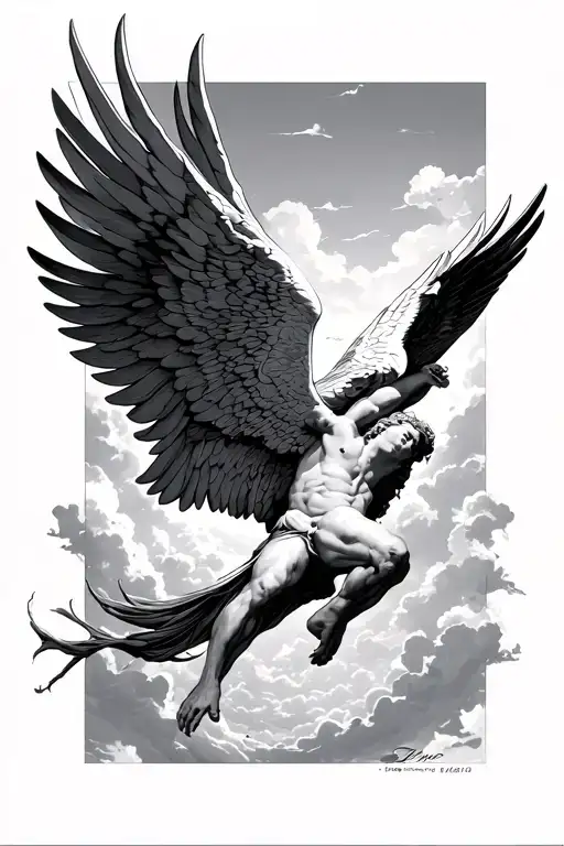 The Fall Of Icarus Falling From The Sky
