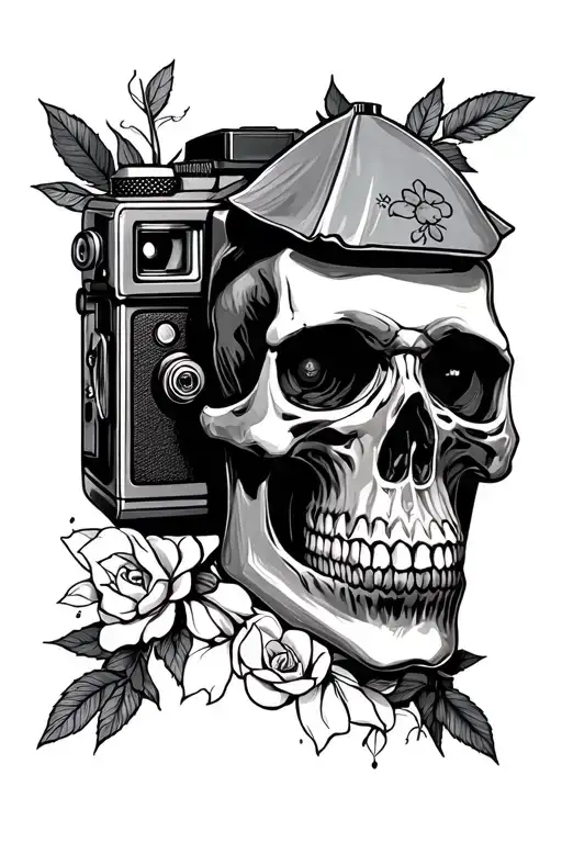 Skull And Photography Camera