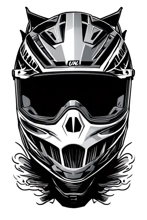 Family Motocross Helmet Surrounded
