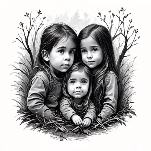 Children Woods Hunting