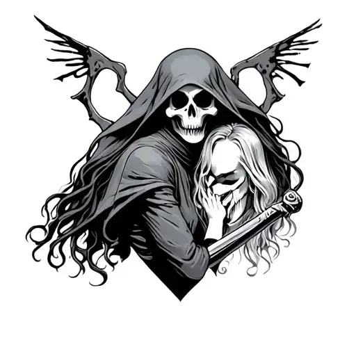 Boy And Girl Reaper Full Body