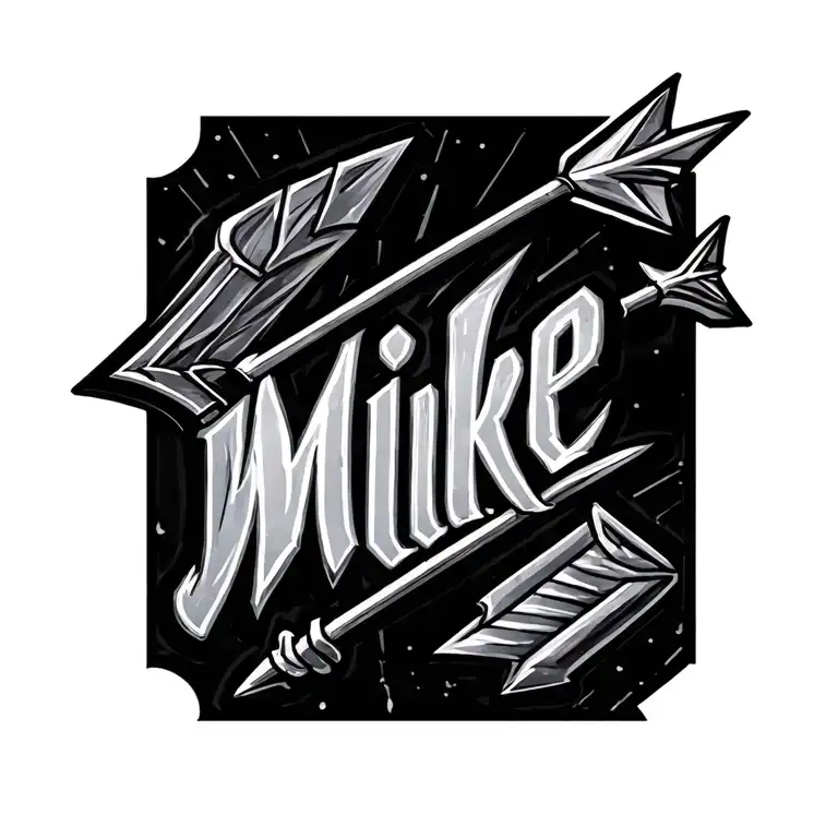 An Arrow With The Word Mike