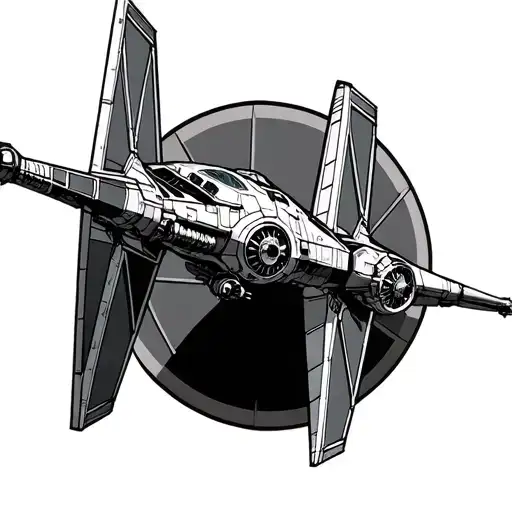 X Wing And Tie Fighter Flying