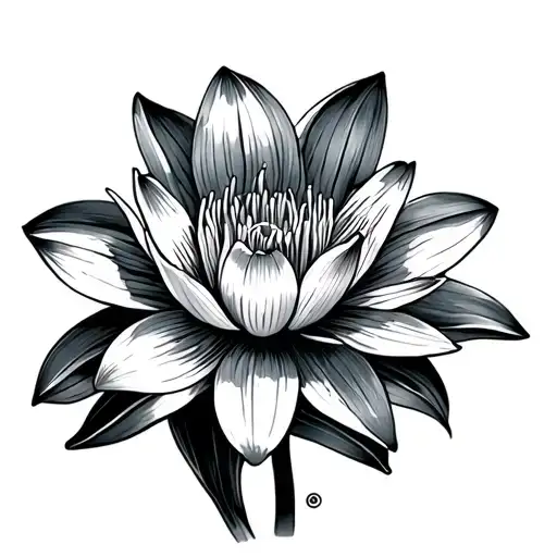 Daffodil And Water Lily Flower Blooming