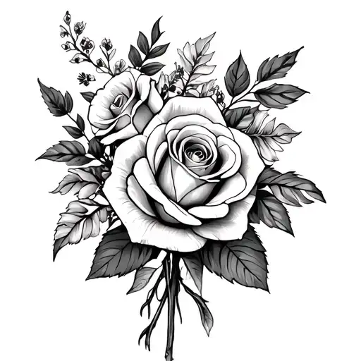 Lillie Honeysuckle And Rose Bouquet