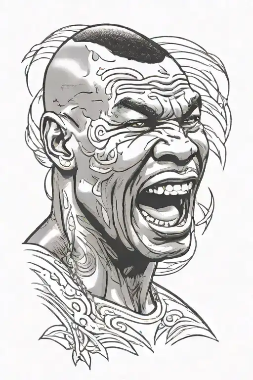 Mike Tyson In Black And White