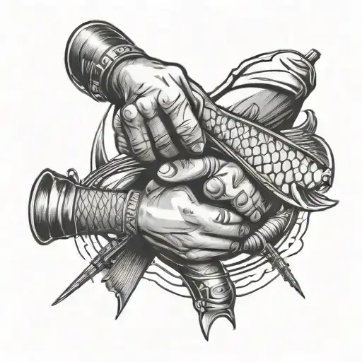 Armwrestling And Fishing