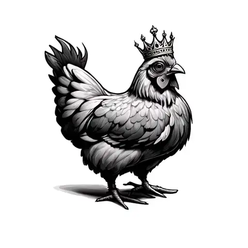 Chicken Wearing Crown