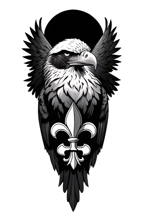 Eagle With Fleur De Lis