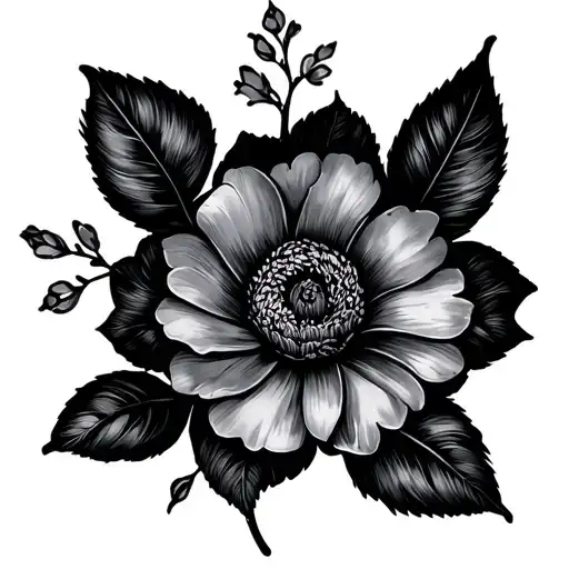 Baby Mom Tattoo Flower Bouquet