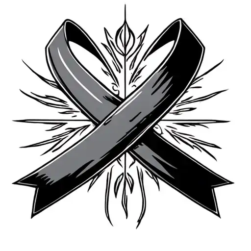 Cross With Cancer Ribbon
