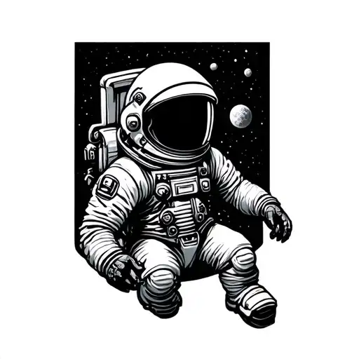 Zombie Astronaut Floating In Space