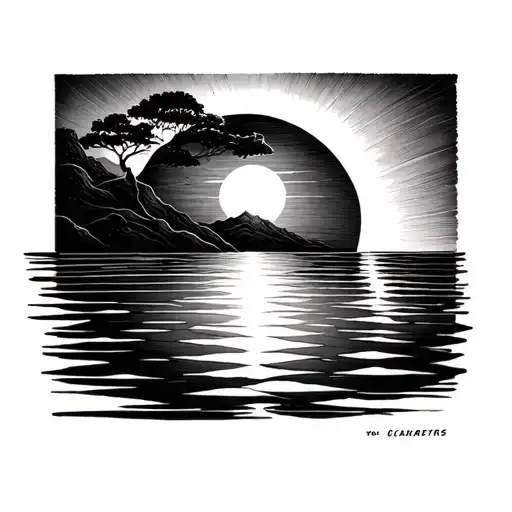 Abstract Sun Setting