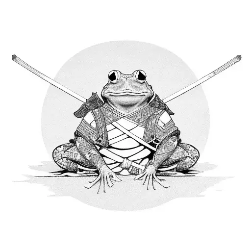 Samurai Frog With Katana