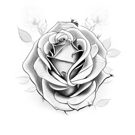 Lion With Roses And Rose Thorns