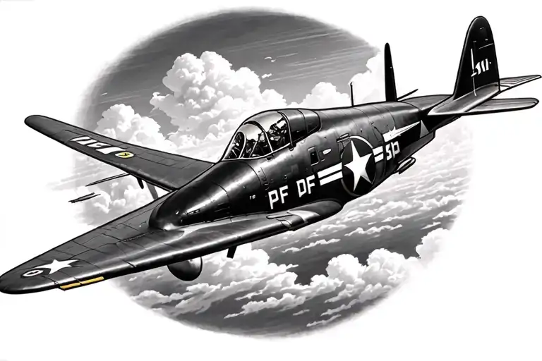 Pf1 Mustang Plane Flying In The Sky