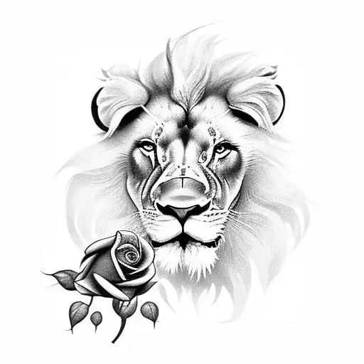 Lion And Rose Thorns