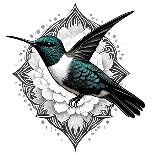 Black White Hummingbird