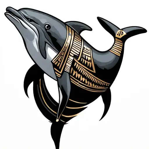 Dolphin With An Egyptian Theme