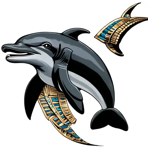 Dolphin With An Egyptian Theme