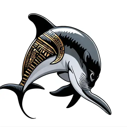 Dolphin With An Egyptian Theme