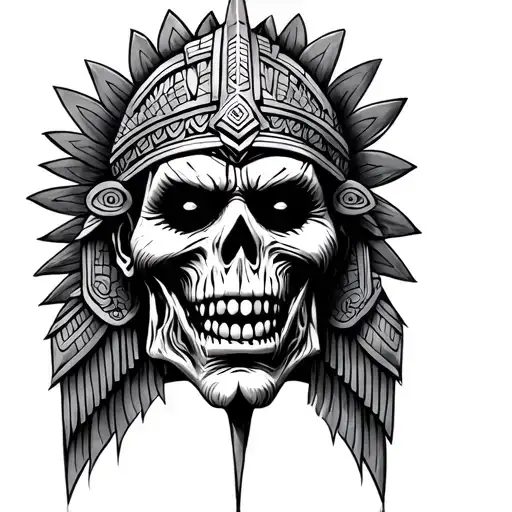 Aztec Zombie Head