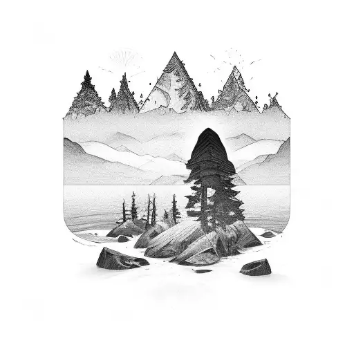 Nature Scene With The Letters N G U