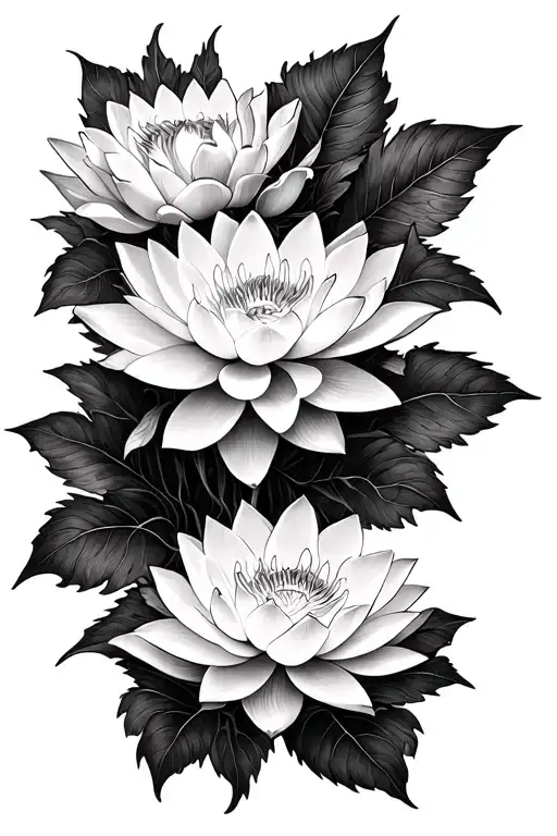 Lace And Lotus Flowers