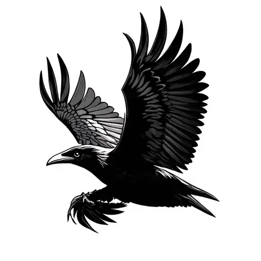 Flying Raven Polynesian Chest