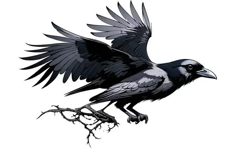 Crow Flying