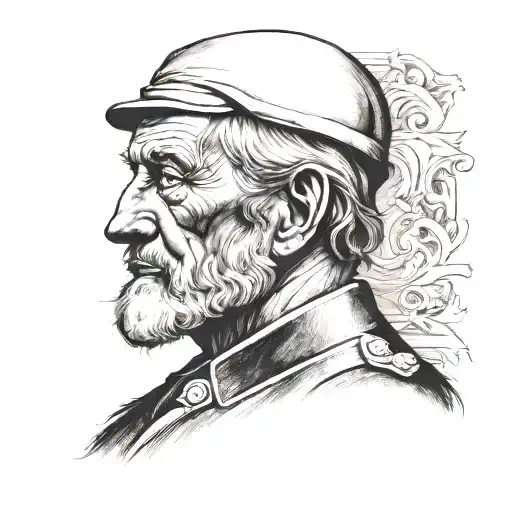 Portrait Of A Historical Figure Associated With Far Right Politics