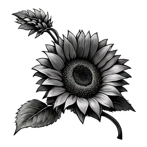 A Sunflower Laying At The Base Of A Plant